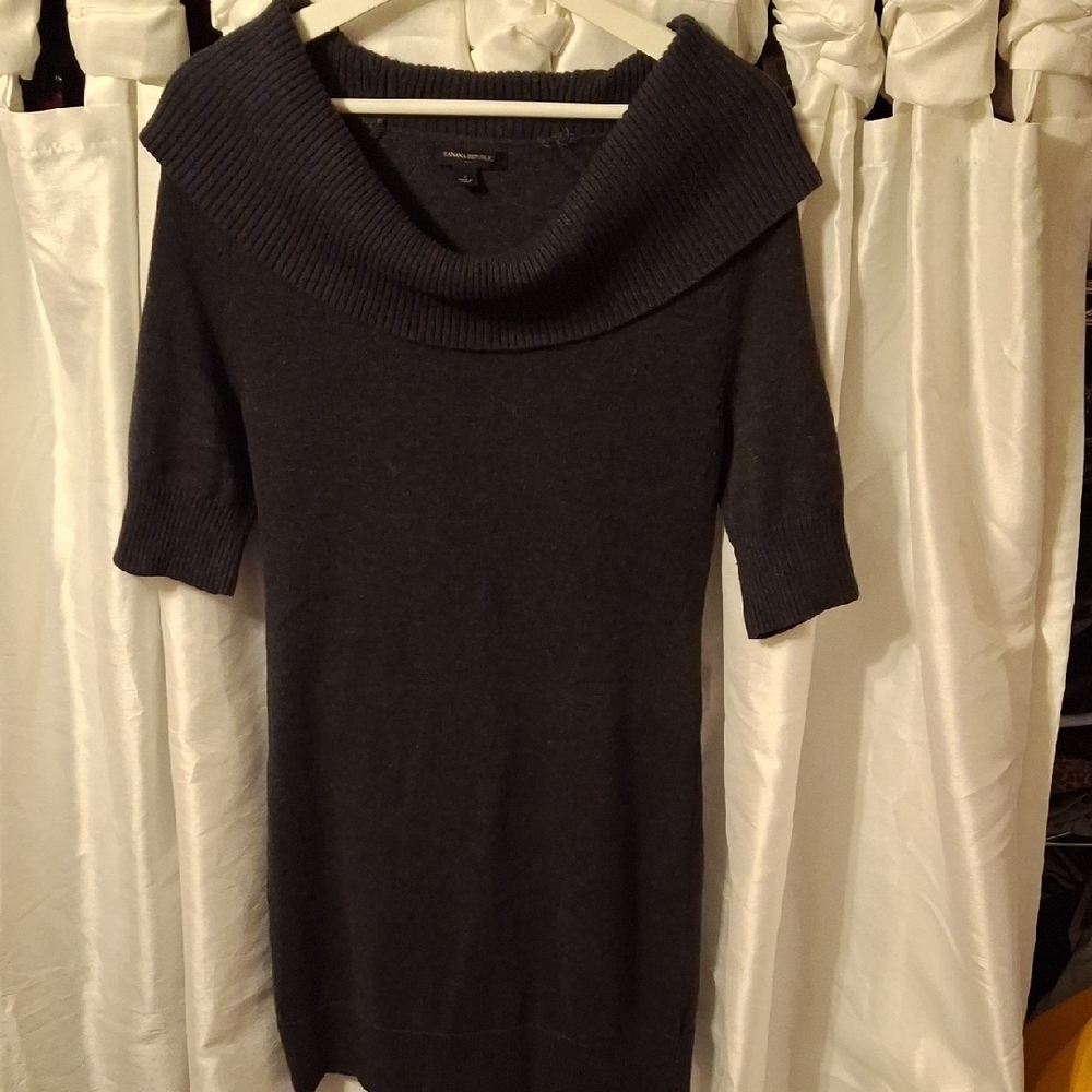 Banana Republic Charcoal Sweater Dress Small